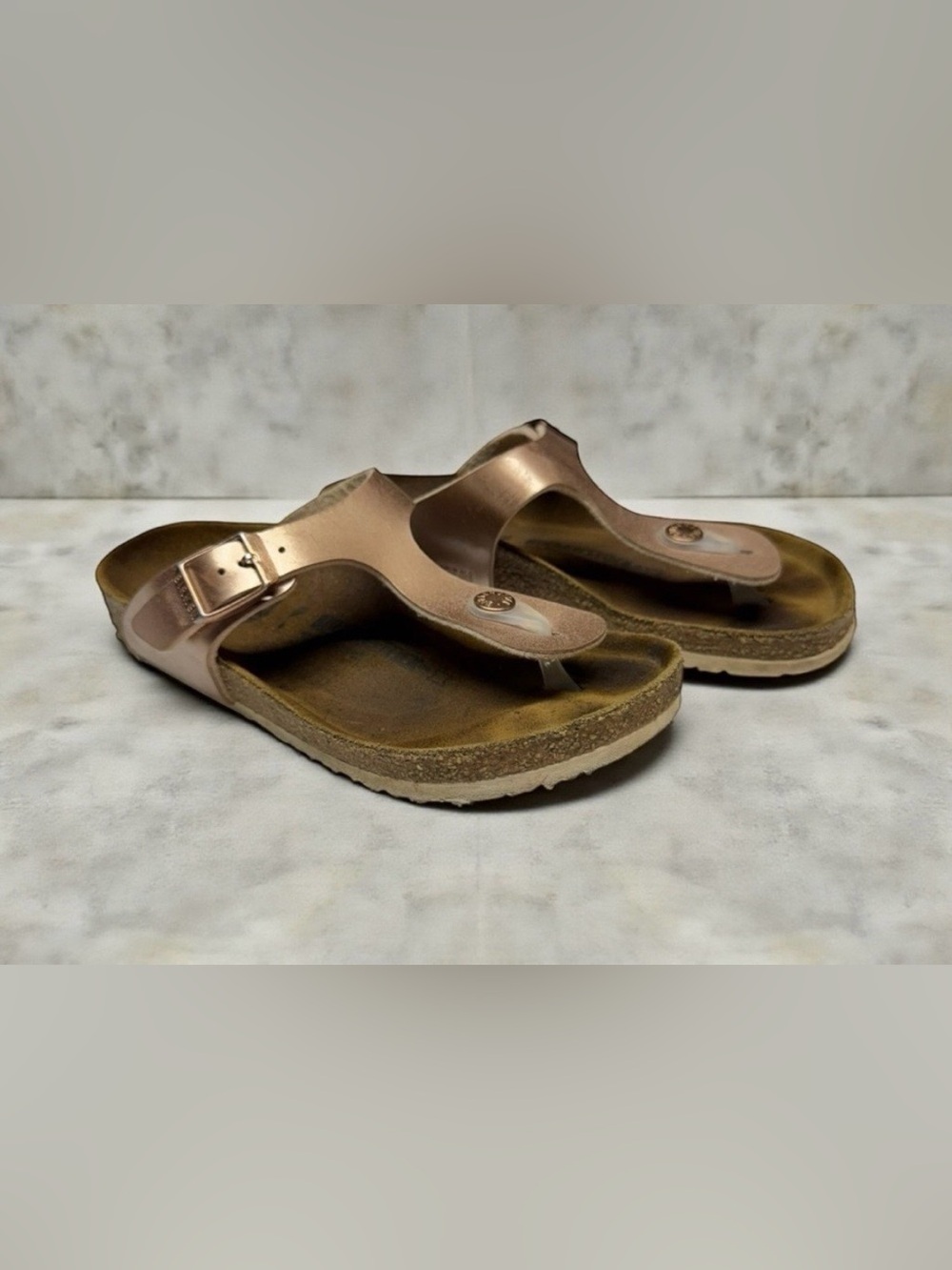 Birkenstock Girls Sandals Gizeh Birko Flor Flat Thong Slip On 32 US 1